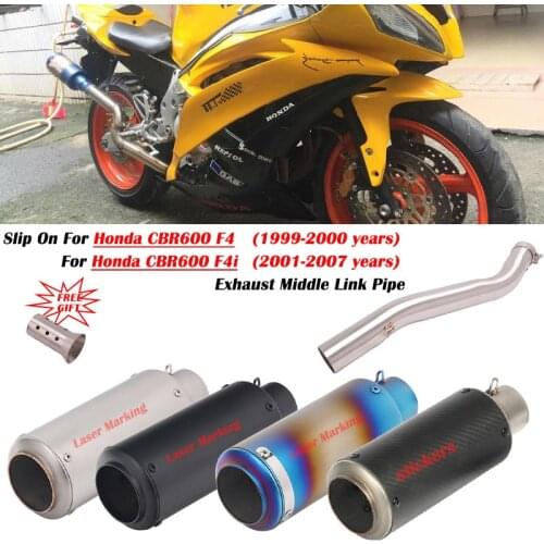 Slip On For Honda CBR600 F4 F4i 1999 - 20007 Year Motorcycle Exhaust System Escape Modified MIddle Link Pipe Muffler DB KIiller