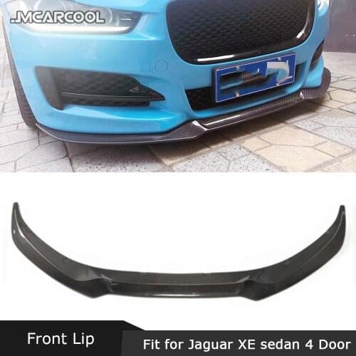 Carbon Fiber Front Lip Spoiler for Jaguar XE Sedan 4 Door 2015 2016 2017 Head Bumper Extension Lip Chin Protector Car Styling