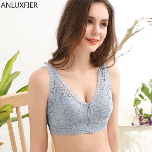 X113 No Rims Bra Gathered Lace Sexy Beauty Back Movement Female Underwear Anti-Sagging Bra Plus Size Massage Bras