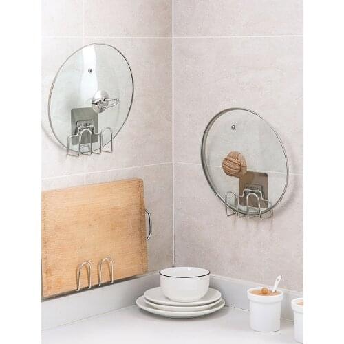 Iron Cutting Board Frame Pot Lid Holder Organizer Wall Mount Pan Lid Cover Storage Rack Holder Kitchen Storage Organization new