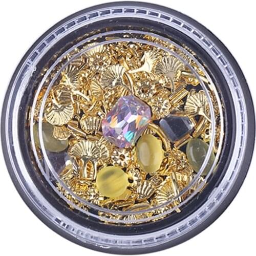 1 Box 3D Crystal Nail Art Charms with Wide Scope of Application Simplicity Mixed Styles DIY Manicure Rivets Decorations