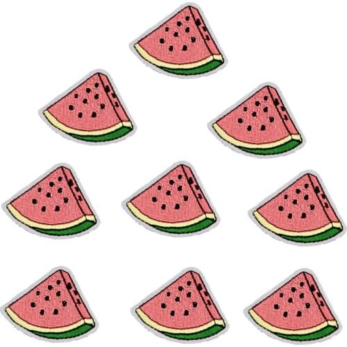 10pcs Watermelon Patches Badges for Kids Clothing Iron Embroidered Patch Applique Iron Sew on Patches Accessories for Clothes