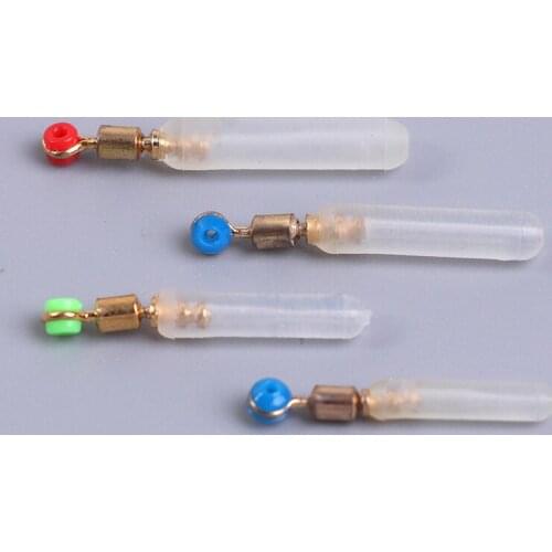 10PCS/Bag Rotating Rotary Float Seat Silicone Copper Head Float Seat Fishing Accessory Fishing Buoy Holder Connector