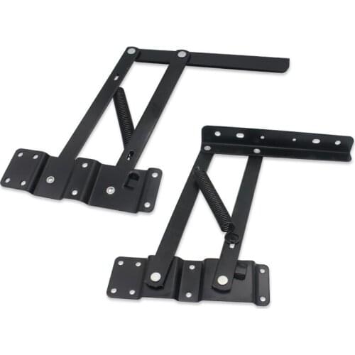 2pcs Folding Spring Tea Table Hinge Furniture Lifting Rack Shelf Self Closing For Coffee ComputerTable Hardware Accessories