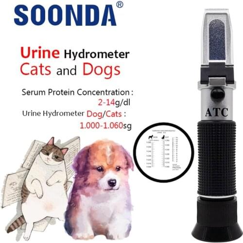 2-in-1 Ranch Refraction Refractometer Urine Hydrometer For Cats Dogs Cattle Serum Protein Concentration Hemoglobin Measurement