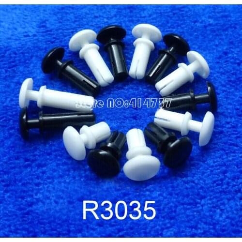 200pcs/lot R3035 R type nylon rivets White/Black Plastic Nylon Rivets