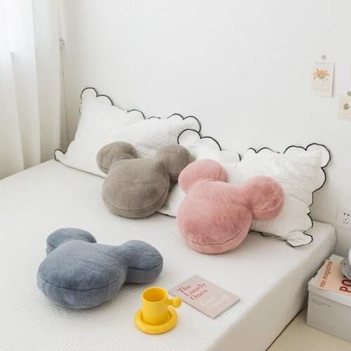2021 Hot Sale Home Furry Rabbit Plush Special-shaped Cartoon Pillow Cute Shape With Core Waist Back Home Cushion Decoration