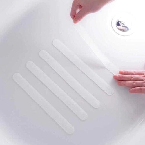 24Pcs Stair Steps Anti-slip Rubber Bathroom Bathtub Transparent Non-slip Stickers With Bathroom Shower Anti-slip Strip