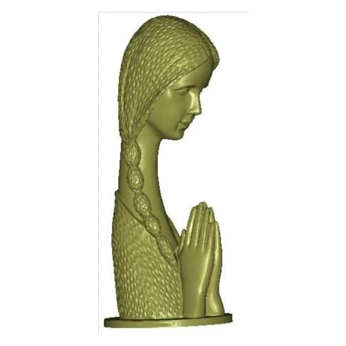 3d model relief for cnc in STL file format Beautiful girl
