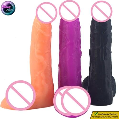 Large 34cm PVC Realistic Penis Dildo Women Masturbator Pussy Vagina Gay Men Prostate Anus Masturbation Sex Toys BDSM Expander