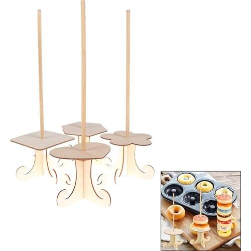 Wooden Donut Display Stand DIY Wall Dessert Rack Kids Birthday Party dessert stand soporte donuts Wedding Decoration