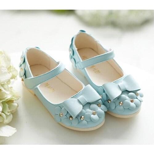Baby Girls Leather shoes Fashion Wedding Party Floral Princess Single Shoes For Girl Kids Children Casual Fashion PU Sneakers