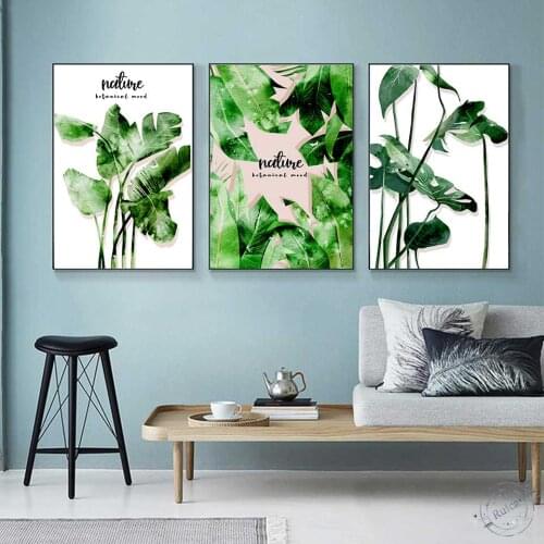Plants Leaf Canvas Poster Modern Nordic Style Print Wall Art Painting Decoration Picture for living room Minimalist Home Decor