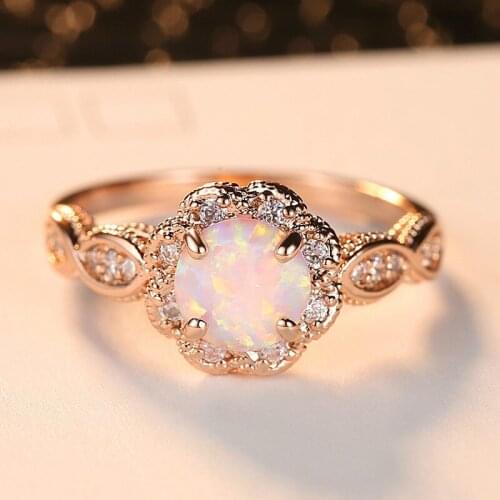 Camouflage Zircon Crystal Ladies Ring Opal Fashion Charm Metal Ring Colorful Zircon Gift Decoration Set Party Couple Ring Gift