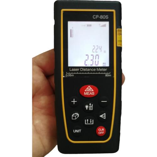 Retail package Free Shipping CP-100S 100m (131ft) Laser distance meter bubble level Rangefinder Range finder