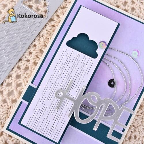 Kokorosa Rainy Day Overcast Border Cutting Dies Metal Dies Scrapbooking Album Card Making Embossing Stencil Diecuts New 2021