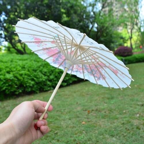 30cm Mini Oil Paper Umbrella Classical Rain Proof Peony Plum Blossom Small Paper Umbrella Kindergarten Small Decor Umbrella