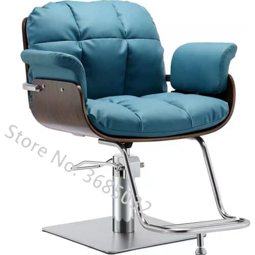 Fashion North Barber Shop Chair Golden Leg Hair Salon Dedicated Barber Beauty Salon Stool American Style Trend Lifting Chair