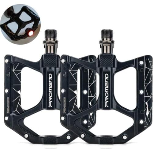 Mtb Pedals Bicycle Pedals For Cycling Ultralight Non-Slip Alloy Bicycle Flat Platform Pedals LED Warning Light bicicleta pedales