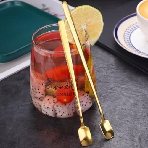 1PCS 304 Stainless steel dinnerware set tea spoon Dessert coffee ice cream spoons Kitchen accessories Bar tools new long handle