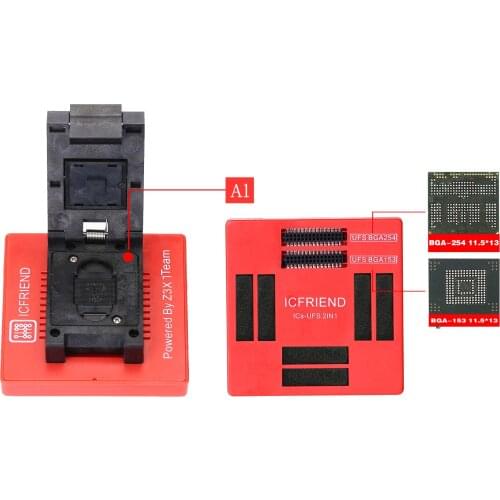 2019 original ICFriend ufs 2 in 1 adaptor Support UFS BGA-254 BGA-153 for Easy J-tag plus box