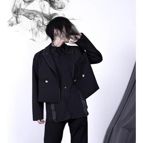 S-6XL 2020 New Women Mens Clothing Hair Stylist Individual short double breasted Blazer Suit Coat plus size costumes