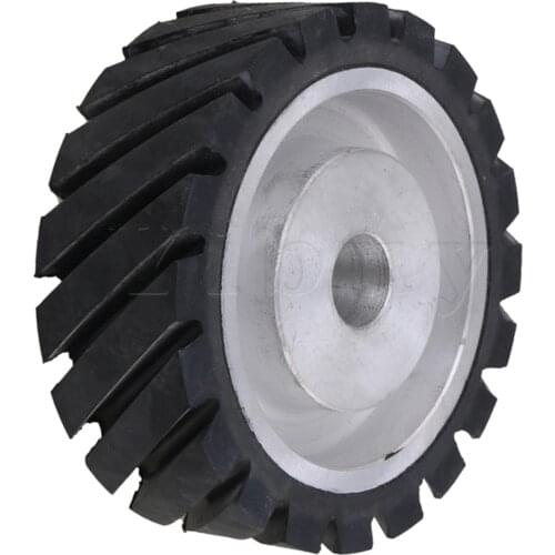 6" Serrated Rubber Belt Grinder Sander Wheel for Making Grinder