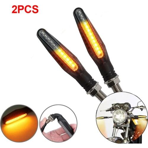 LED Motorcycle Turn Signals Light Motorbike LED Indicator Blinker Flowing Water Blinker IP68 Bendable Motorcycle Flashing Lights
