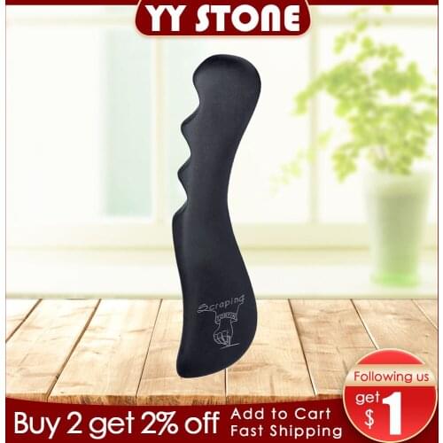 Tontin Therapy Bian Stone Needle Black Color Little Knife shape Face-lift Back detox Dredge meridians Neck lymph Tool