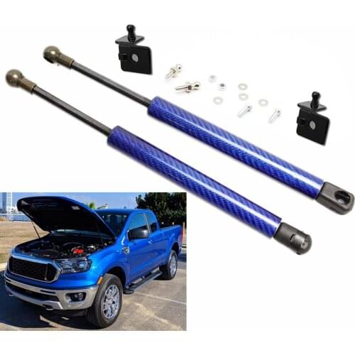 Carbon fiber for Ford Ranger 2012-2016 Two Sides Front Hood Bonnet Gas Struts Lift Support Shock Damper Absorber Car Styling