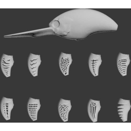 WLure Hard Plastic 3D Stencil for UPC733