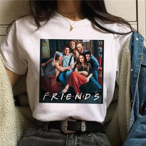 Mona Lisa Aesthetic Harajuku T Shirt Women Ullzang Top Tees Female Vintage Graphic T-shirt Funny Cartoon 90s Tshirt Korean Style