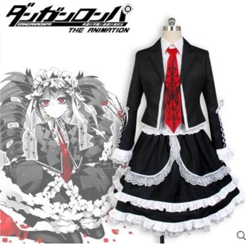 Dangan Ronpa Danganronpa Celestia Ludenberg Cosplay Costume Dress Full Set Japanese Anime Halloween Costume For Women