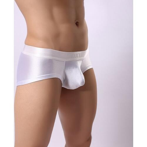 Big Penis Pouch Boxer Shorts Men Sexy Shiny Nylon Mens Underwear Boxers U Convex Male Underpants Cuecas Sexy Sous Vetement Homme