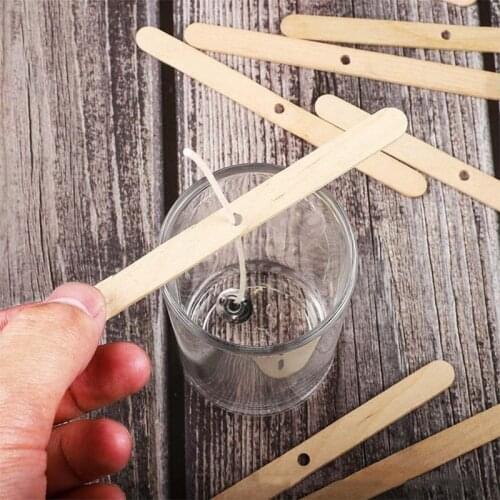 50Pcs Wooden Candle Wicks Holder Centering Device Wick Clip DIY Handmade Candle Wicks Making Accessories Candle Mold Home Decor