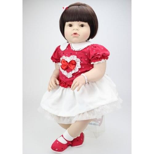 70cm Silicone Vinyl Reborn Baby Doll Big Size reborn baby toddler doll toys like 1 year baby real Doll Toy Clothing Model
