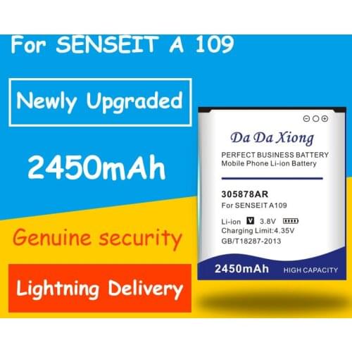 Full Protection And Safety 2450mAh 305878AR battery for SENSEIT A109 305878AR Mobile Phone