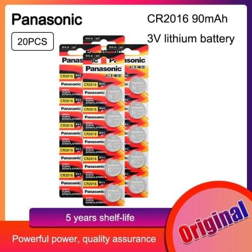 20pcs original brand new battery for PANASONIC cr2016 3v button cell coin batteries for watch computer cr 2016 For Control Toy
