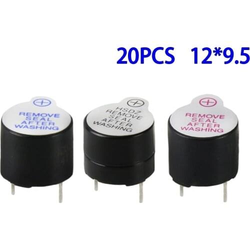 20pcs 3V 5V 12V Active Buzzer Magnetic Long Continous Beep Tone Alarm Ringer Active Piezo Buzzers Fit For Computers Printers