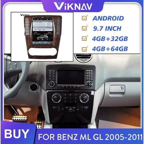 For Mercedes Benz ML GL 2005-2011 Android Car Radio Vertical Screen Stereo Receiver Multimedia player Head Unit Tape Recorder