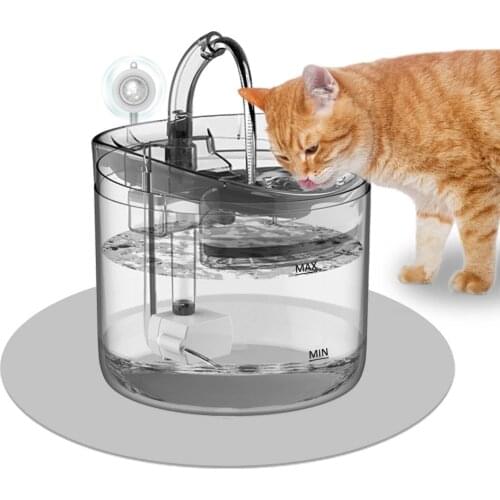 Automatic Cat Water Fountain Dog Drinking Bowl Transparent Drinker Pet Drinking Feeder Filters Motion Sensor Quiet Water Pump