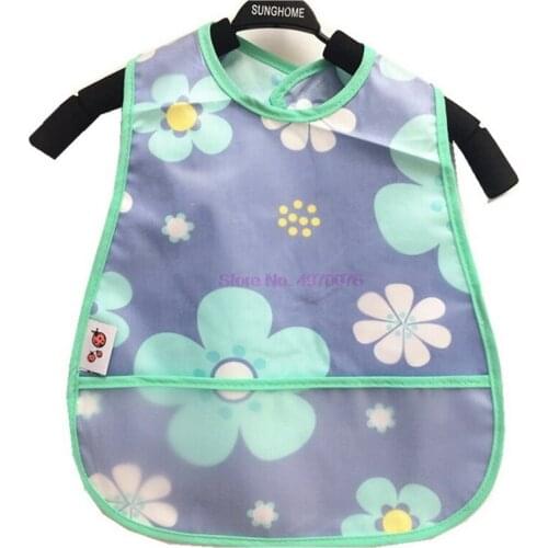 DHL 200pcs Baby EVA Waterproof Lunch Bibs Cartoon Fruits Printing Infants Bibs Boys Girls Feeding Burp Cloths Apron