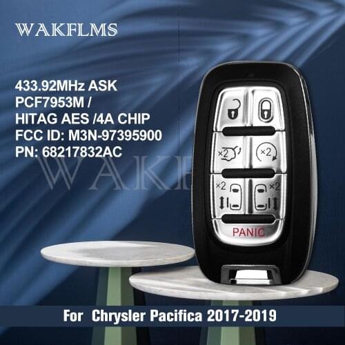 For Chrysler Pacifica 2017 2018 2019 7Btns Smart Remote Car Key 433.92MHz M3N-97395900 68241532AC