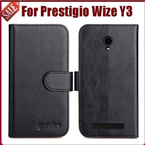 Hot Sale! Prestigio Wize Y3 Case New Arrival 6 Colors High Quality Flip Leather Protective Cover Phone Bag