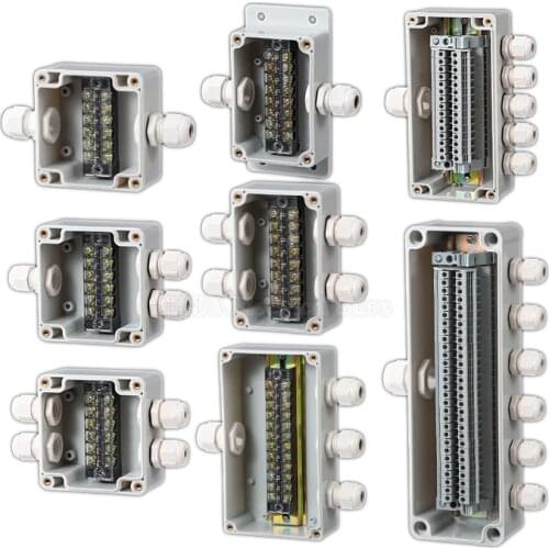 Terminal box plastic household monitoring power supply with terminal outdoor waterproof threading cable distribution sealing