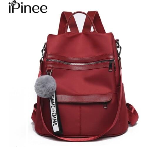 IPinee Fashion Backpack Women Oxford Cloth Shoulder Bags School Bags for Teenage Girls Ladies Travel Backpack mochila feminina