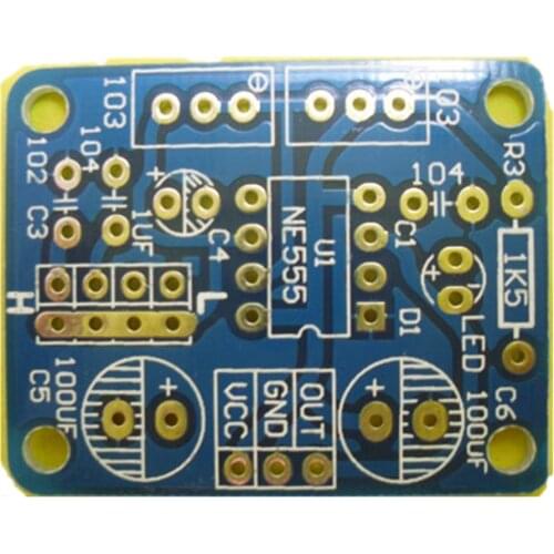 NE555 Multivibrator Module Square Wave Output Adjustable Frequency Signal Source Empty PCB Board