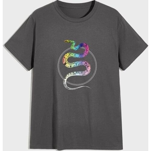 JFUNCY 2021 Summer Mens T-shirts 100% Cotton Casual Tee Shirts Cool Printing Men T Shirt O-Neck Short Sleeve Male Tops