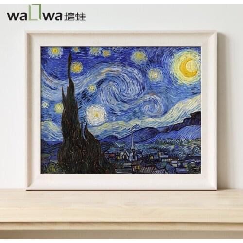 The wall paintings of modern living room Van Gogh frog stars decorative painting paintings sofa backdrop restaurant a box draw