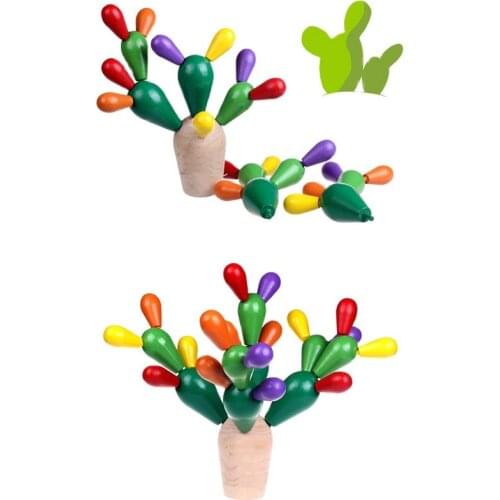 LANTIGER Learning Education Creative Toy Children Prickly Pear Cactus Children Demolition Wooden Toys Drop Shipping